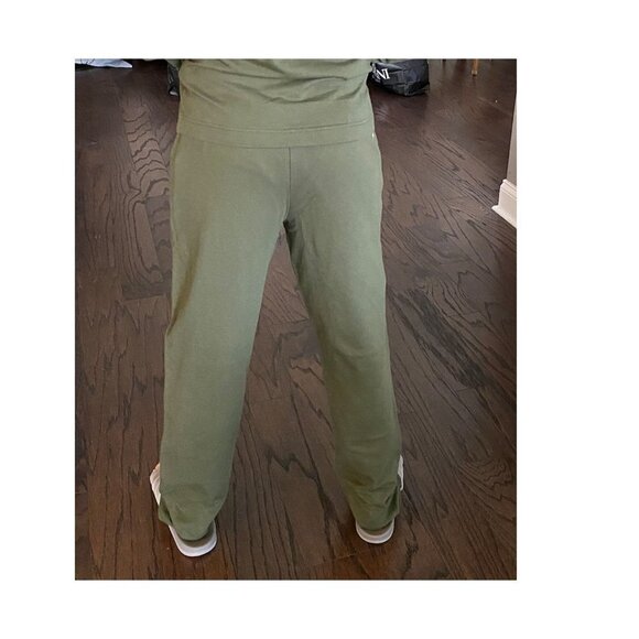 EA7 EMPORIO ARMANI GREEN COTTON SWEATPANTS X-LARGE - Picture 5 of 6